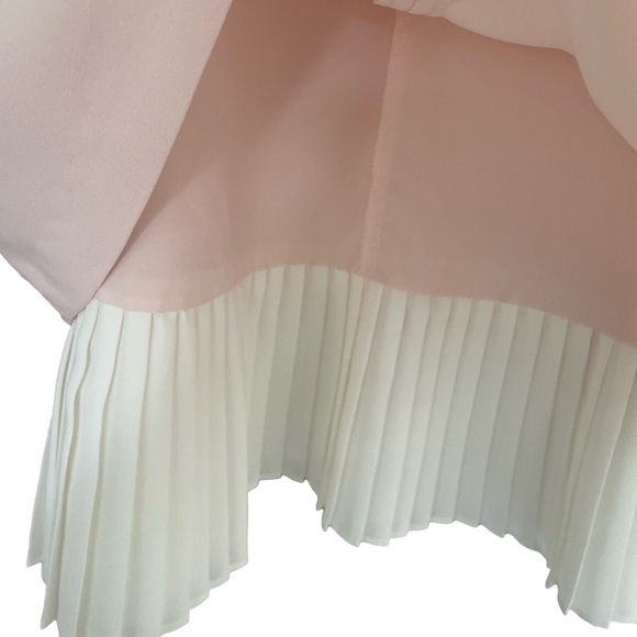 Nanette Lepore Pink Collared Pleated Hem Shift Dress, 12 - Picture 3 of 9